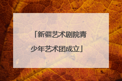 新疆艺术剧院青少年艺术团成立