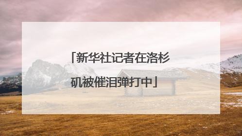 新华社记者在洛杉矶被催泪弹打中