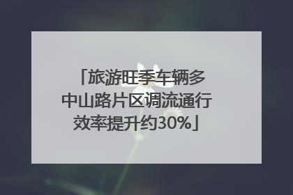 旅游旺季车辆多 中山路片区调流通行效率提升约30%