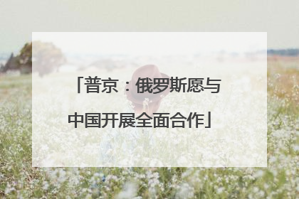普京：俄罗斯愿与中国开展全面合作