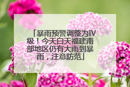 暴雨预警调整为Ⅳ级！今天白天福建南部地区仍有大雨到暴雨，注意防范