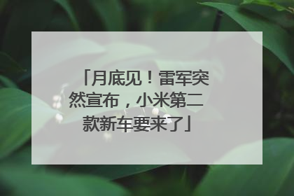 月底见！雷军突然宣布，小米第二款新车要来了