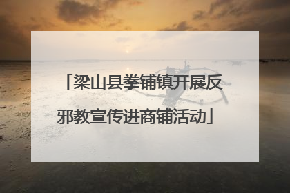 梁山县拳铺镇开展反邪教宣传进商铺活动