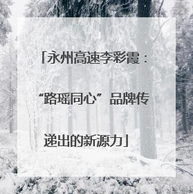 永州高速李彩霞：“路瑶同心”品牌传递出的新源力