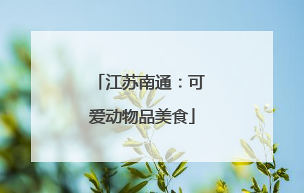江苏南通：可爱动物品美食