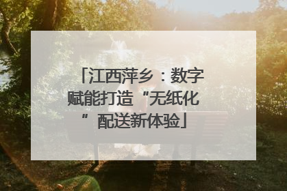 江西萍乡：数字赋能打造“无纸化”配送新体验