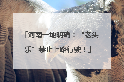 河南一地明确：“老头乐”禁止上路行驶！