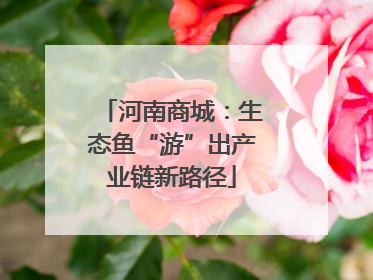 河南商城：生态鱼“游”出产业链新路径