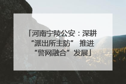 河南宁陵公安：深耕“派出所主防” 推进“警网融合”发展