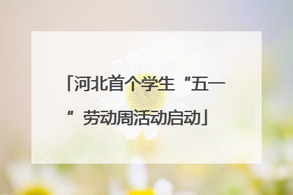 河北首个学生“五一”劳动周活动启动
