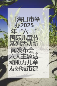 海口市举办2025年“六一”国际儿童节系列活动新闻发布会，六大主题活动助力儿童友好城市建设