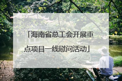 海南省总工会开展重点项目一线慰问活动