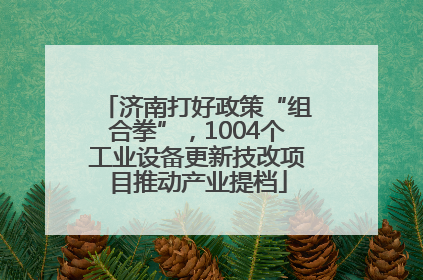 济南打好政策“组合拳”，1004个工业设备更新技改项目推动产业提档