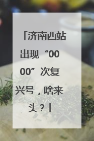 济南西站出现“0000”次复兴号，啥来头？