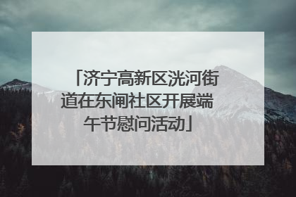 济宁高新区洸河街道在东闸社区开展端午节慰问活动