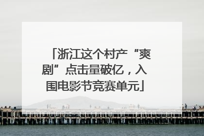 浙江这个村产“爽剧”点击量破亿，入围电影节竞赛单元