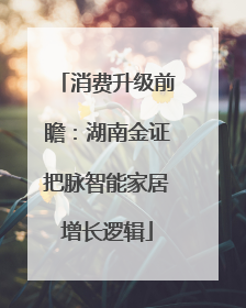 消费升级前瞻：湖南金证把脉智能家居增长逻辑