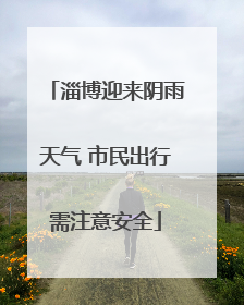 淄博迎来阴雨天气 市民出行需注意安全