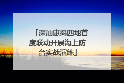 深汕惠揭四地首度联动开展海上防台实战演练
