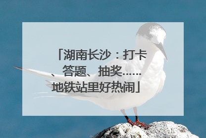 湖南长沙：打卡、答题、抽奖……地铁站里好热闹