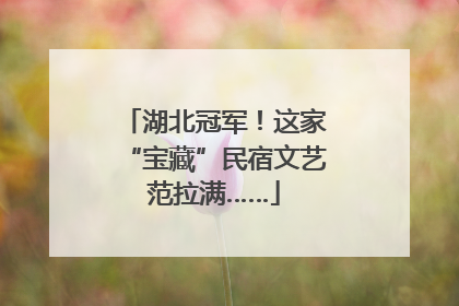 湖北冠军！这家“宝藏”民宿文艺范拉满……