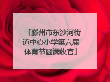 滕州市东沙河街道中心小学第六届体育节圆满收官