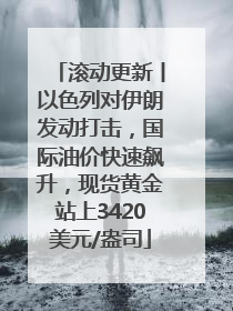 滚动更新丨以色列对伊朗发动打击，国际油价快速飙升，现货黄金站上3420美元/盎司