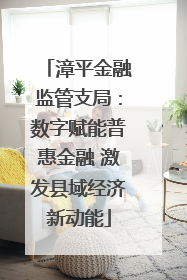 漳平金融监管支局：数字赋能普惠金融 激发县域经济新动能