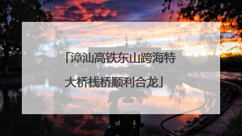 漳汕高铁东山跨海特大桥栈桥顺利合龙