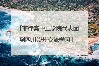 菲律宾中正学院代表团到四川崇州交流学习
