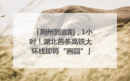 荆州到襄阳，1小时！湖北首条高铁大环线即将“画圆”