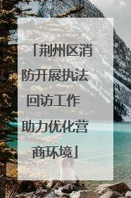 荆州区消防开展执法回访工作 助力优化营商环境