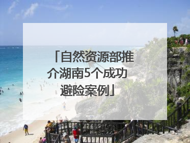 自然资源部推介湖南5个成功避险案例
