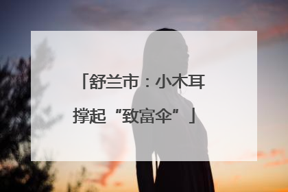 舒兰市：小木耳撑起“致富伞”