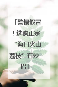 警惕假冒！选购正宗“海口火山荔枝”有妙招