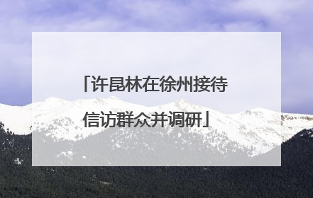 许昆林在徐州接待信访群众并调研