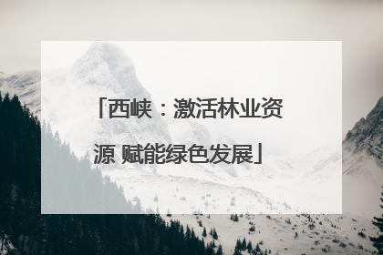 西峡：激活林业资源 赋能绿色发展