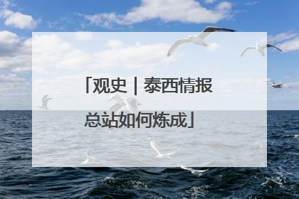观史｜泰西情报总站如何炼成