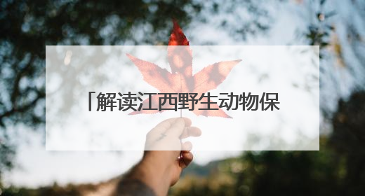 解读江西野生动物保护的“科技密码”