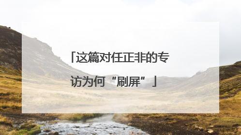 这篇对任正非的专访为何“刷屏”