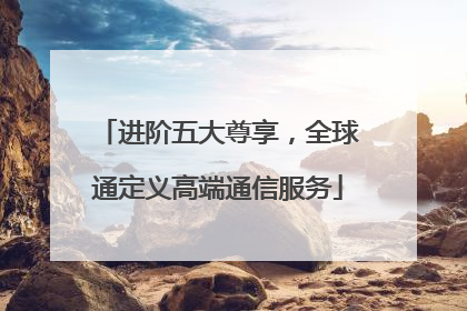 进阶五大尊享，全球通定义高端通信服务