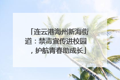 连云港海州新海街道：禁毒宣传进校园，护航青春助成长
