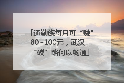 通勤族每月可“赚”80~100元，武汉“碳”路何以畅通