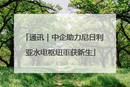 通讯｜中企助力尼日利亚水电枢纽重获新生