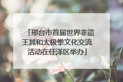 邢台市首届世界非遗王其和太极拳文化交流活动在任泽区举办