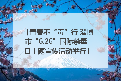 青春不“毒”行 淄博市“6.26”国际禁毒日主题宣传活动举行