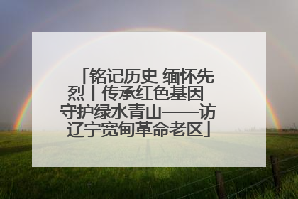 铭记历史 缅怀先烈丨传承红色基因 守护绿水青山——访辽宁宽甸革命老区