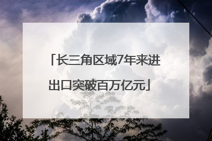 长三角区域7年来进出口突破百万亿元