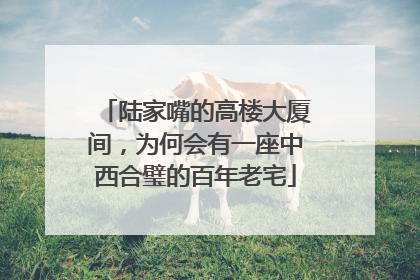 陆家嘴的高楼大厦间，为何会有一座中西合璧的百年老宅