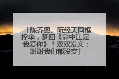 陈乔恩、阮经天同框撑伞，梦回《命中注定我爱你》！双双发文：谢谢我们都没变